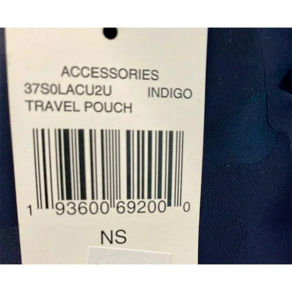 S Michael Kors Kent Nylon Camo Indigo Jacquard Travel Pouch 37S0LACU2U Navy $198